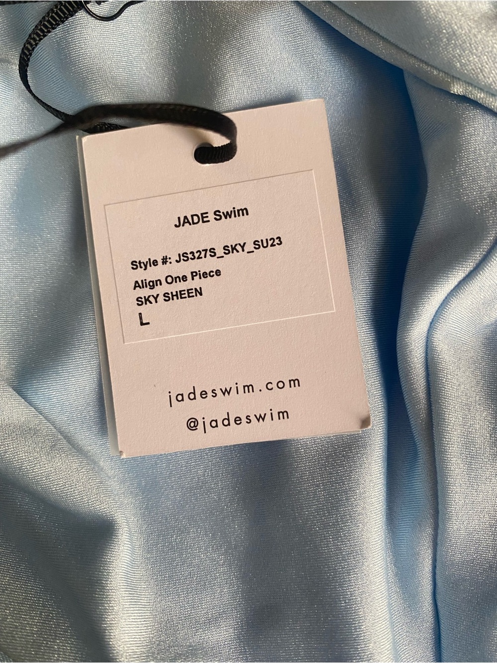Jade Swim Align One Piece in Sky Sheen size L baby blue bathing suit - Picture 3 of 7